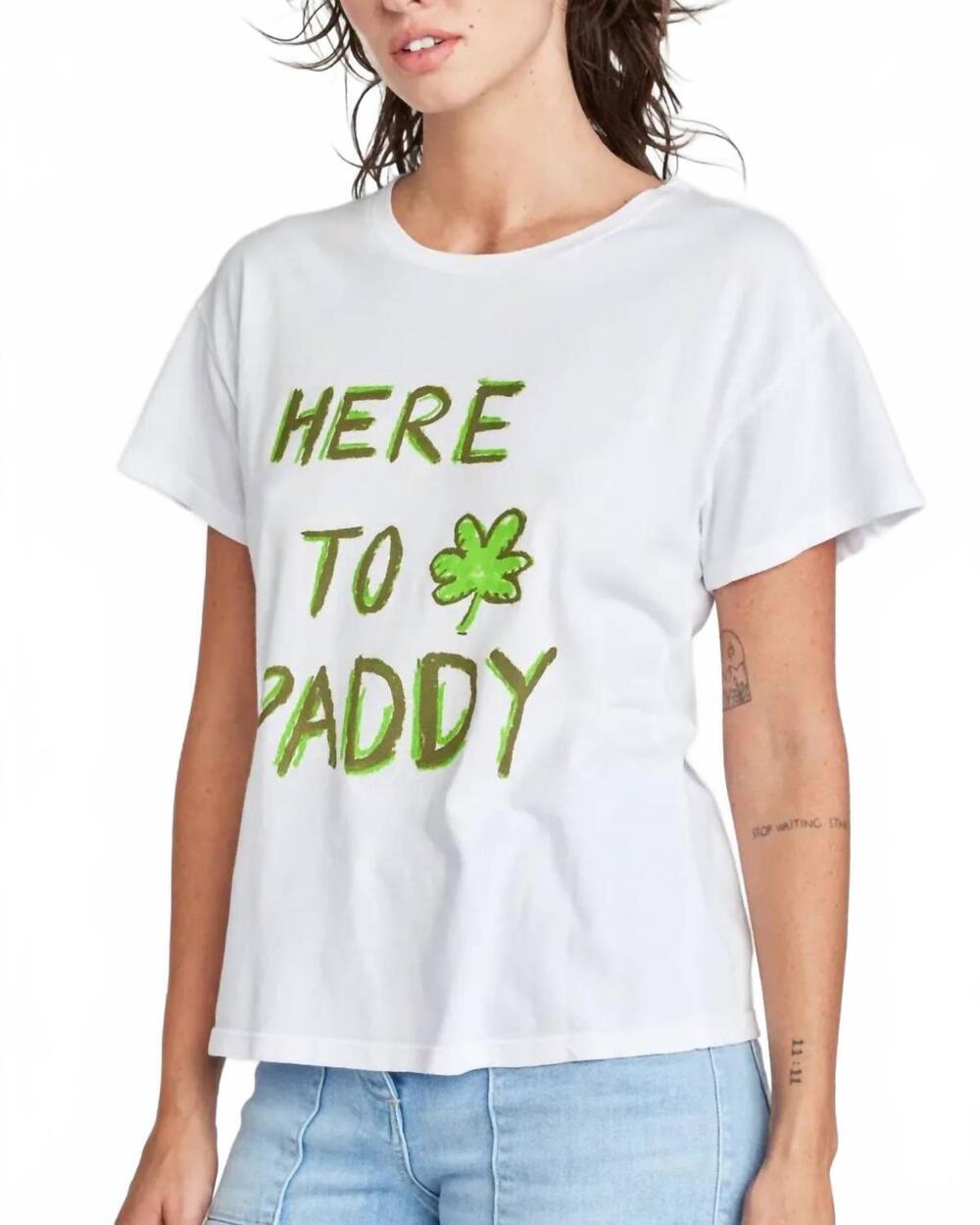 NEW SELF CONTRAST here to paddy tee in white